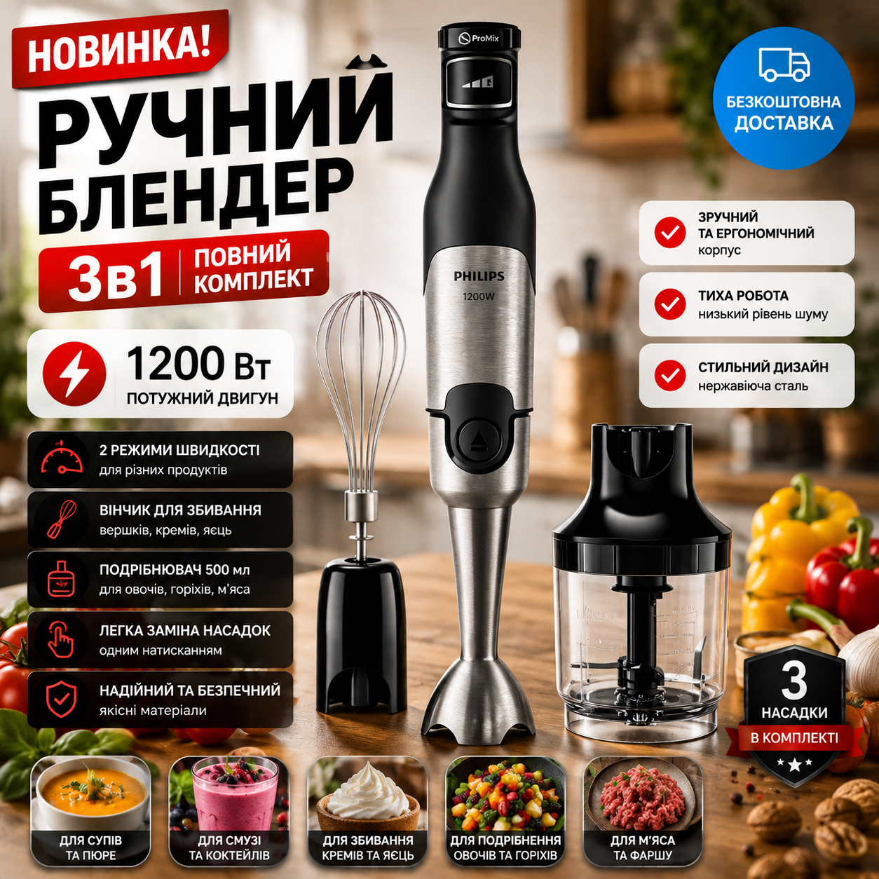 Блендер PHILIPS серії 5000 HR2683/00