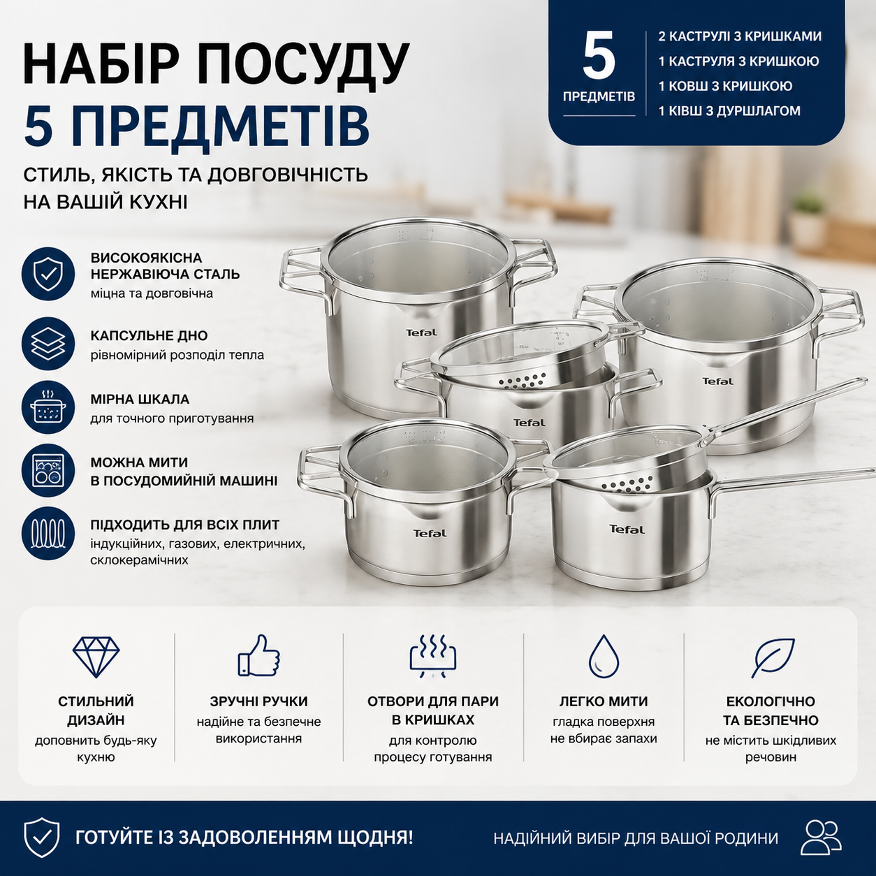 Набор посуды Tefal Nordica
